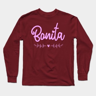 Bonita - pink design Long Sleeve T-Shirt